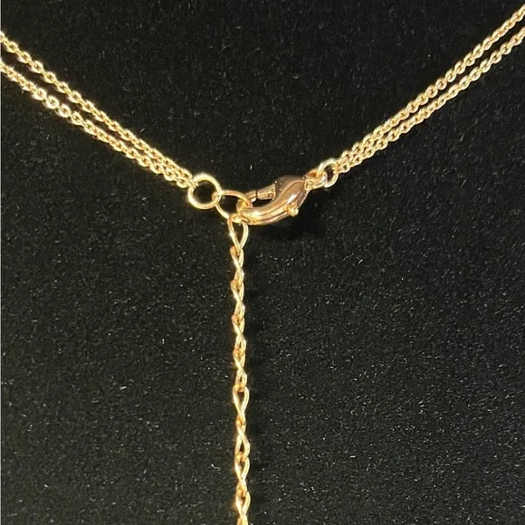 *Real Simple* 14K Rose Gold Plated Broadway Layered Necklace Multi Strand - Picture 6 of 13